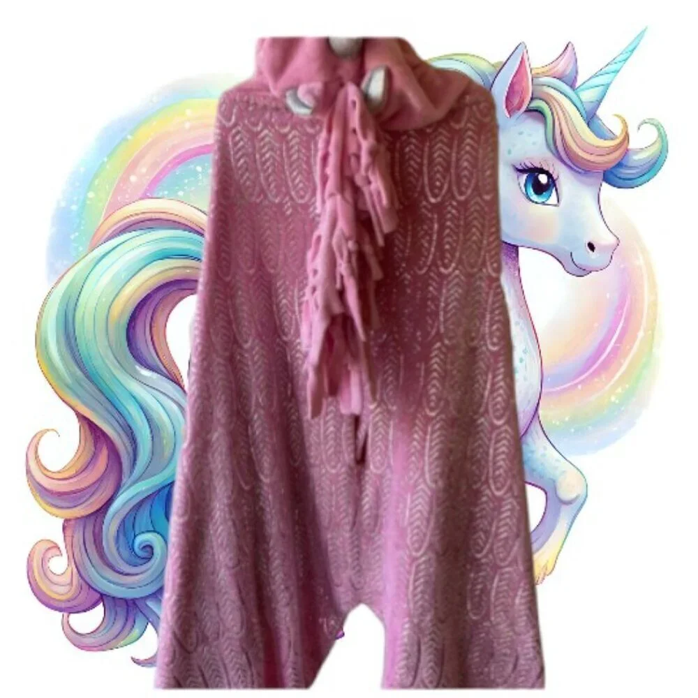 Justice Silver Sparkle Unicorn Design Blanket Wrap